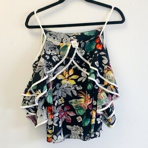Jus D’Orange floral cold shoulder top